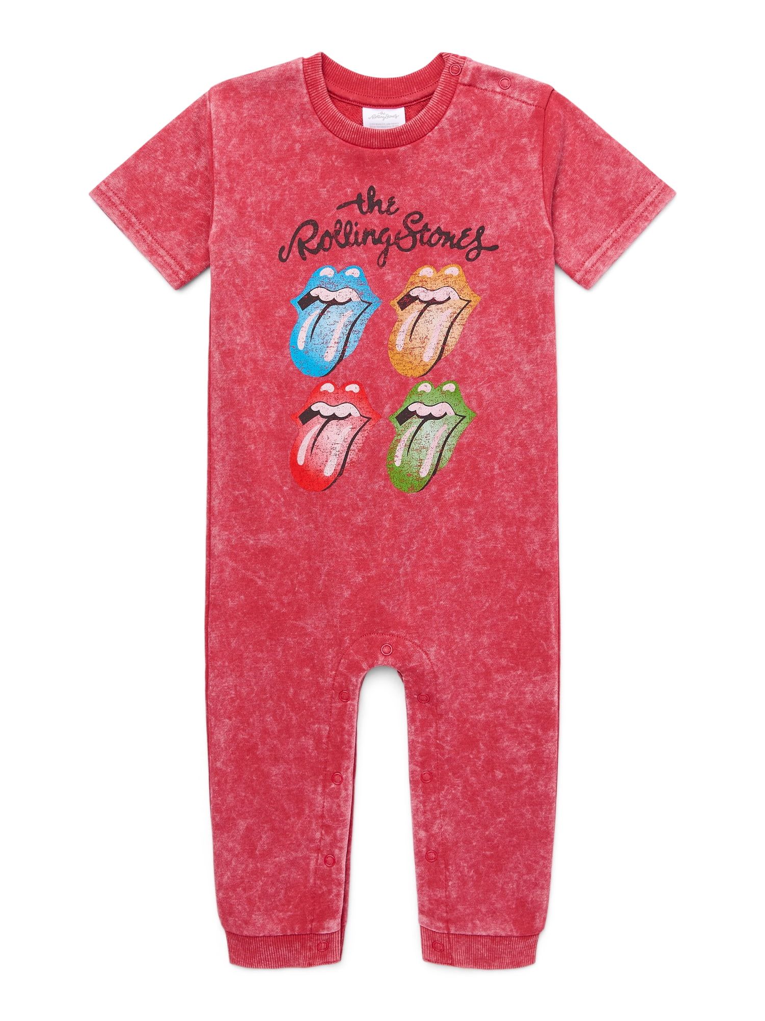 Rolling Stones Baby Boys Graphic Mineral Washed Romper, Sizes 0/3 Months-24 Months - Walmart.com | Walmart (US)