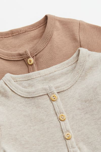 2-pack Cotton Henley Shirts | H&M (US + CA)