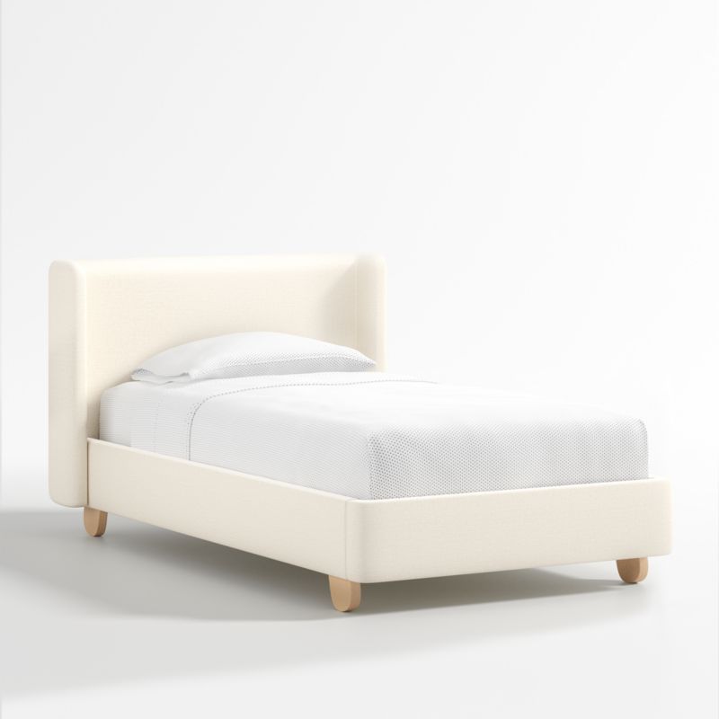 Pismo Natural Twin Upholstered Kids Bed | Crate & Kids | Crate & Barrel