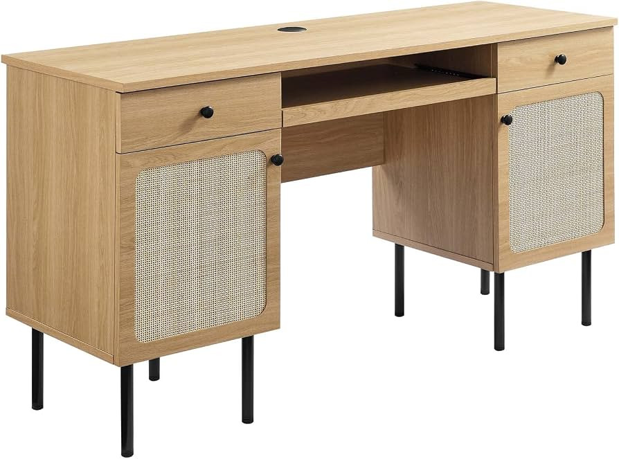 Modway EEI-6199-OAK Chaucer Office Desk, Oak | Amazon (US)