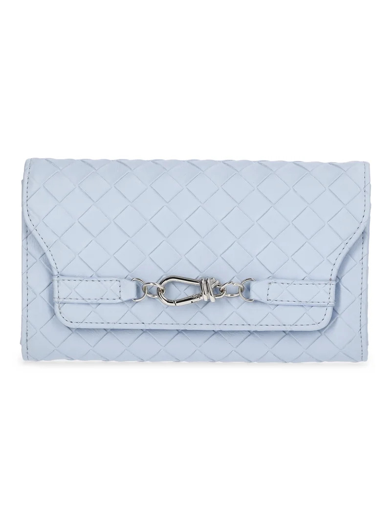 Time and Tru Women's Scarlet Envelope Wallet, Bashful Blue | Walmart (US)