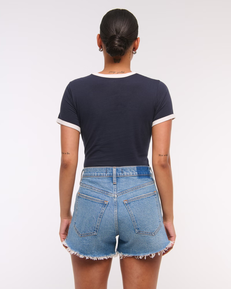 High Rise 90s Cutoff Short | Abercrombie & Fitch (US)