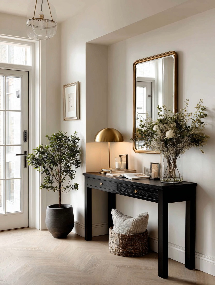 Black and gold is one of those timeless combinations that never loses its elegance. The secret to making it feel modern in 2026 is all in the shapes and finishes you choose.

Instead of traditional decor, pair a bold black console table with a modern gold dome lamp and a softly curved gold frame mirror. Those three pieces alone instantly create a designer-inspired foundation that feels elevated, intentional, and luxurious without overwhelming the space.

Once the foundation is there, decorating becomes effortless. Add a stack of books, candles glowing at night, fresh flowers, framed memories, or a touch of greenery depending on your mood and lifestyle. The beauty of this combination is that it works with almost everything while still feeling polished and refined.

Black grounds the space. Gold brings warmth and softness. Together they create that perfect balance between bold and elegant.

This look works beautifully in entryways, narrow hallways, living rooms, or any forgotten corner that needs structure and personality. And because the pieces themselves are timeless, you can continue styling them differently season after season without ever feeling outdated.

Sometimes all a home needs is a strong foundation and a few beautiful details layered on top.

Everything is linked below in our edit.

#BlackAndGoldDecor #EntrywayStyling #QuietLuxuryHome 

 #LTKHome