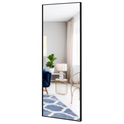 Costway 59''Full Length Body Mirror Aluminum Frame Leaning Hanging Dressing Mirror | Target