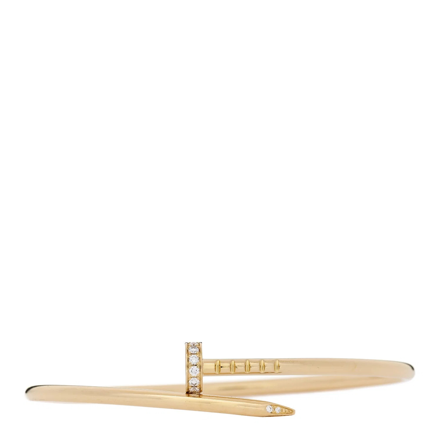 Cartier 18K Yellow Gold Diamond Small Juste Un Clou Bracelet 15 1858283 | FASHIONPHILE (US)