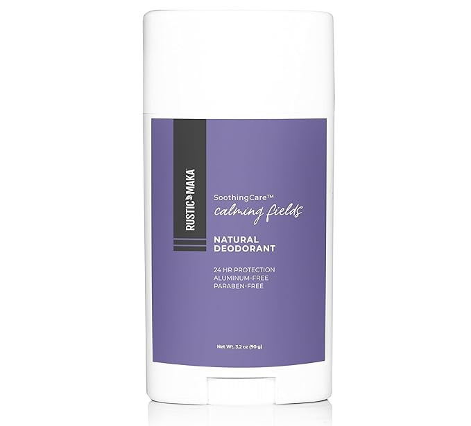 Rustic MAKA Natural Deodorant for Women and Men, Calming Fields, No Baking Soda, No Aluminum, No ... | Amazon (US)