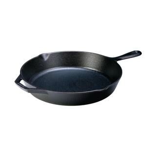 Lodge 12 in. Cast Iron Skillet in Black with Pour Spout | The Home Depot