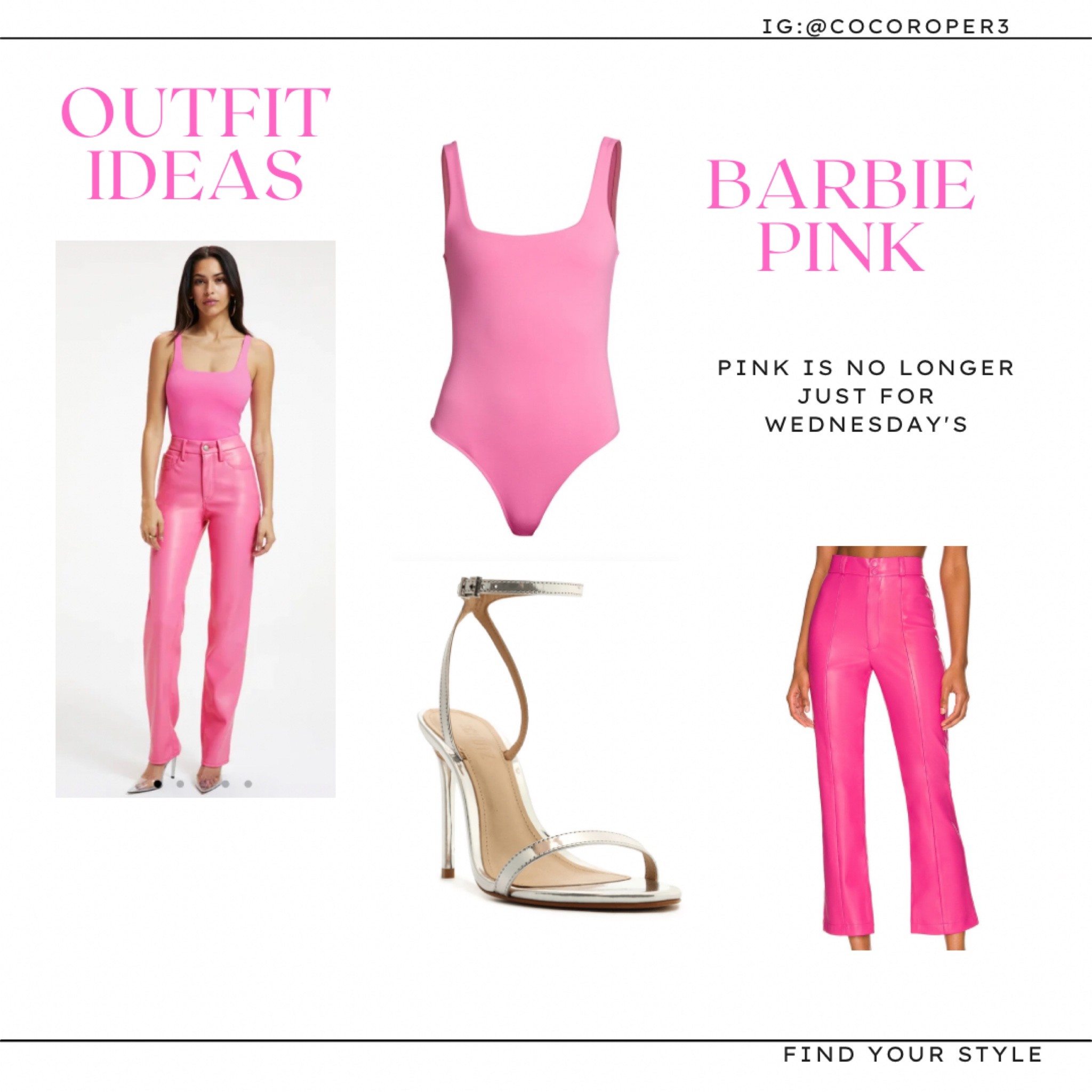 Outfit idea- Pink on pink on pink. I’m obsessed with wearing pink and so should you!! Pink outfit high heels pink leather denim 

#LTKSeasonal #LTKU #LTKbeauty