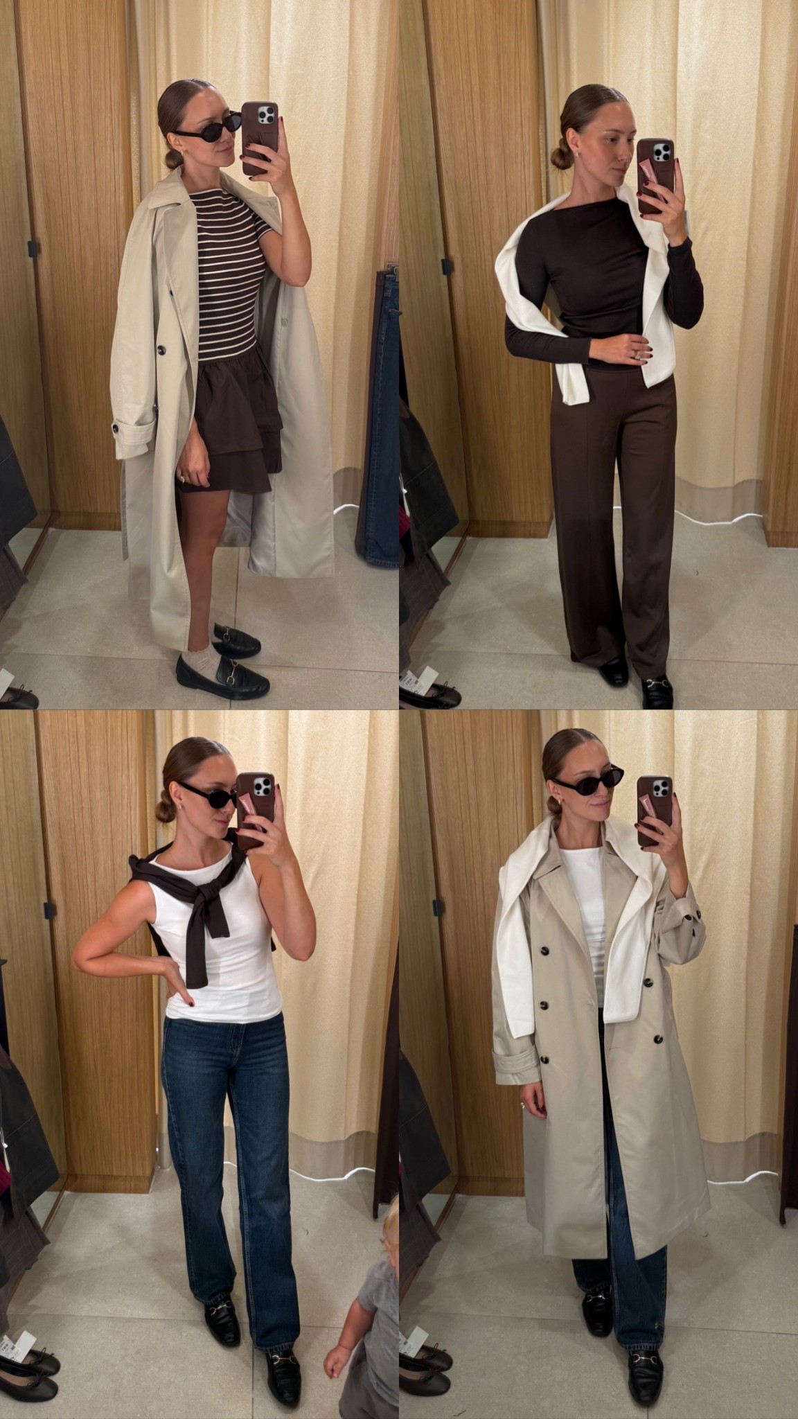 From just these 7 pieces, you can create more then 10 different outfits for fall🤎 #capsule #fall #outfits #looks #fashionn