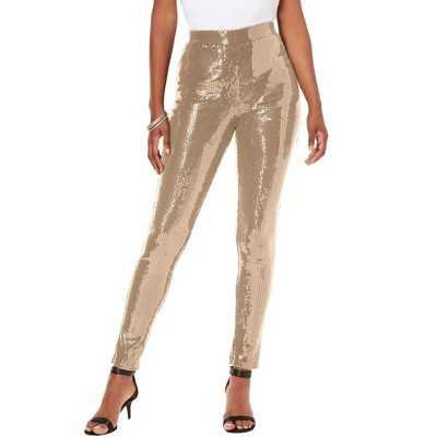 Roaman's Sequin Legging - 14/16, Sparkling Champagne | Target