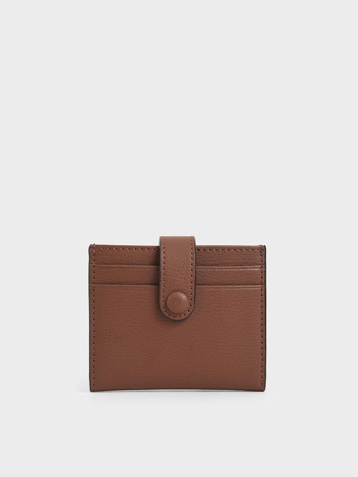 Snap Button Card Holder
 - Chocolate | Charles & Keith EU