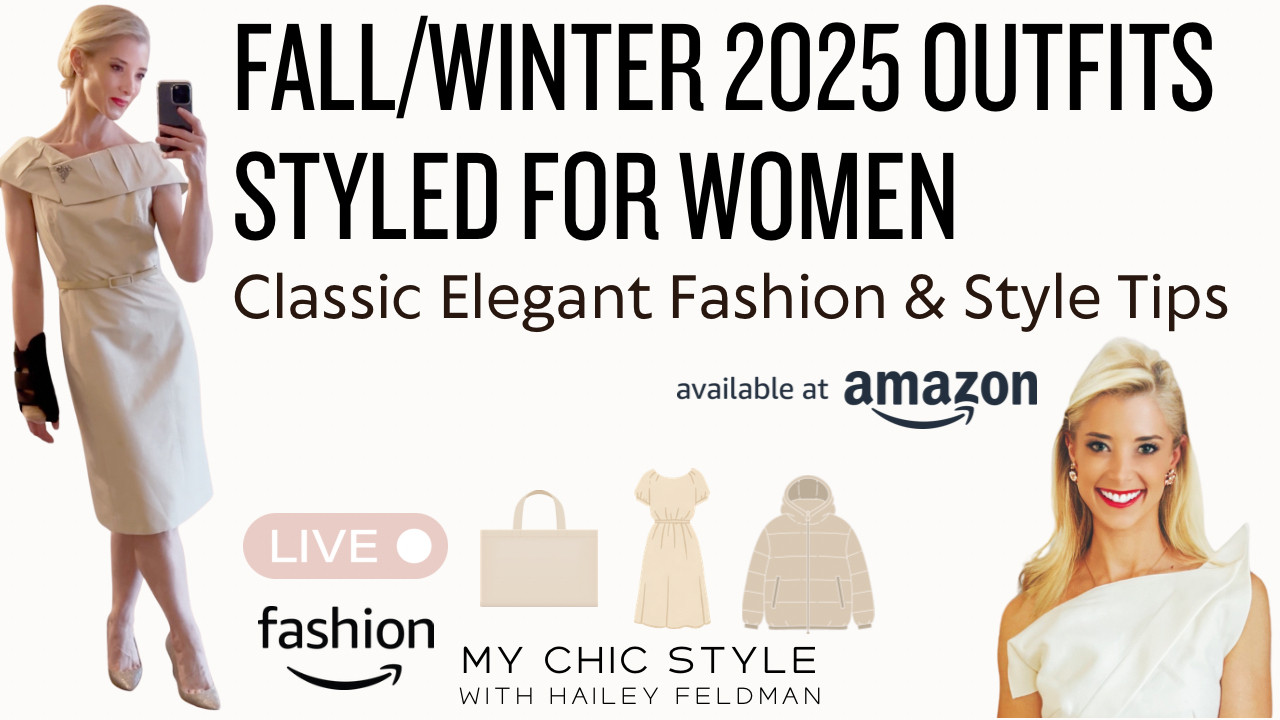 Hi! Welcome back to My Chic Style! I'm Hailey, your trusted guide to discovering the best classic chic products online. This live shopping show, "Outfits & Style Tips for Fall/Winter Women's Fashion [Classic Elegant Fashion] LIVE," is for women who want to learn how to put together a classic, chic, and affordable outfit for Fall/Winter 2025. 
➜ Join on Amazon Live to Shop: https://www.amazon.com/live/broadcast/cab45f42-230f-4ffb-8fe2-a9e299ac413c?ref_=cm_sw_r_cp_ud_cm_sw_al__S40595HZP1MFKAXADHXH
➜ Tuesday, November 4, 2025 - 9:30 am EST

Classic Chic Fall & Winter 2025 Fashion ✦ Shop Live on Amazon & YouTube

➜ Join me Tuesday, November 4, at 9:30 AM for a live shopping show featuring classic, elegant outfits for women—all under $100. I’ll share how to put together timeless looks that elevate your wardrobe for Fall/Winter 2025. 

Discover Amazon Fashion finds that blend chic, affordable, and sophisticated style—perfect for women who love effortless elegance. 

 #LTKHoliday #LTKFindsUnder100 #LTKStyleTip