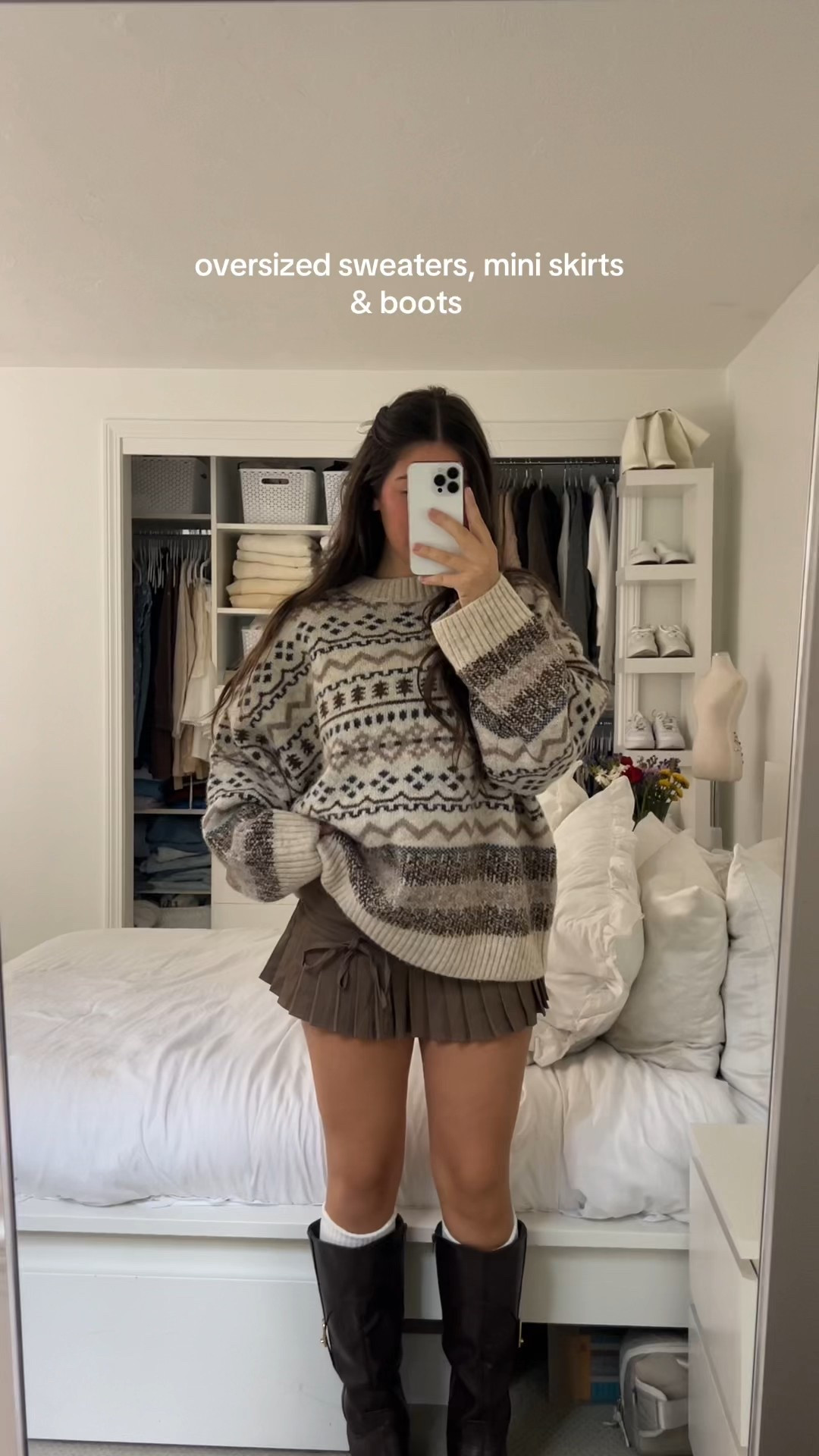The best fall combo, mini skirts and oversized sweaters🍁🍂

#LTKStyleTip #LTKFindsUnder100 #LTKHalloween