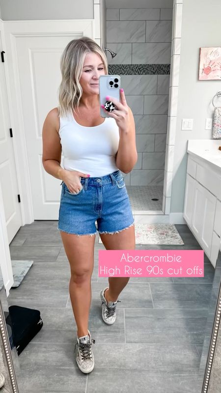 These shorts are the absolute cutest! I love the extra room in the thighs but I definitely need to size up one to a 28 for room in the waist. 

Sized up in the bodysuit to a medium. This bodysuit is a must have! 

#LTKunder50 #LTKFind #LTKSale