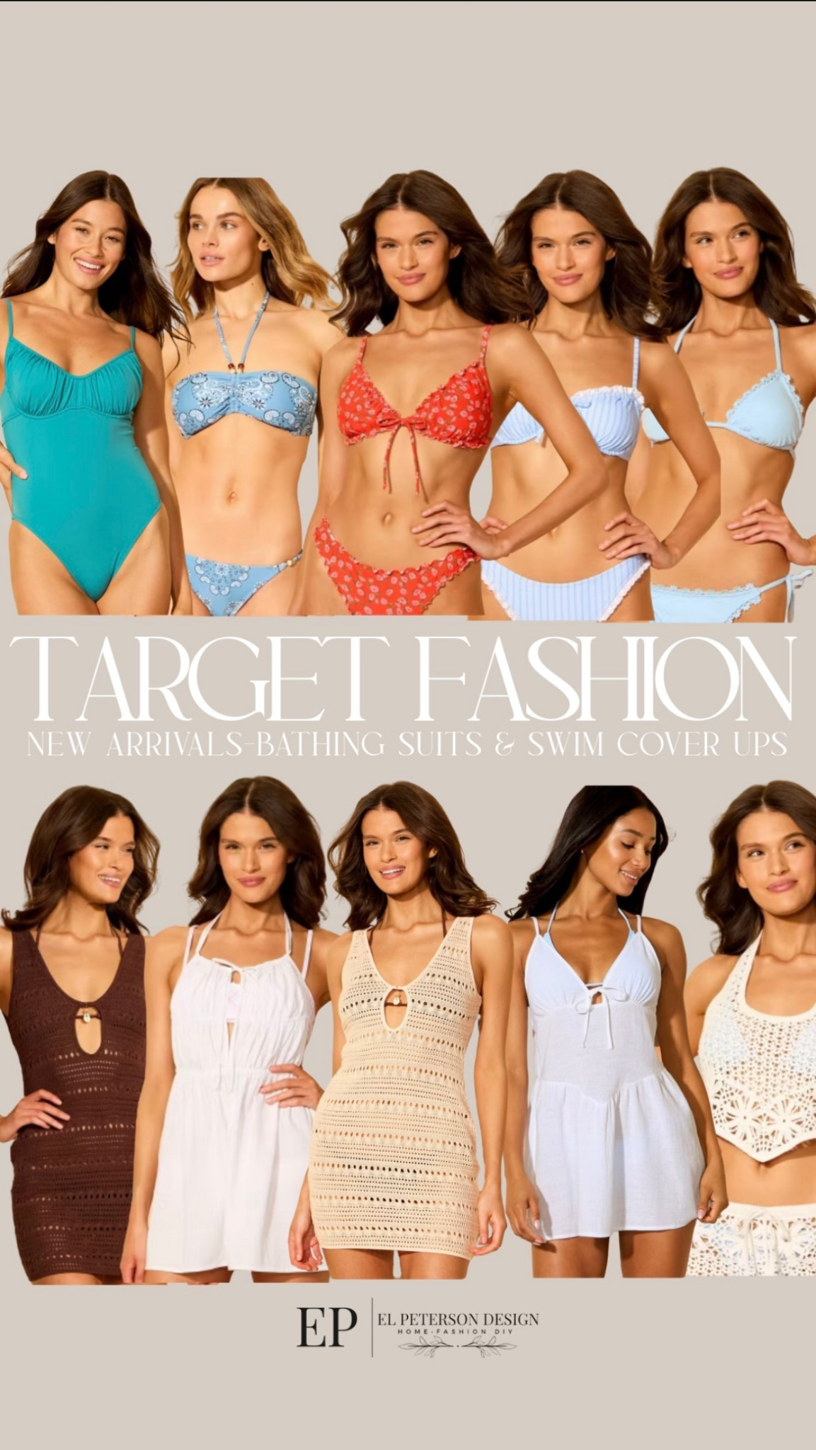 Target 
New arrivals
Bathing suits 
Swim cover up 