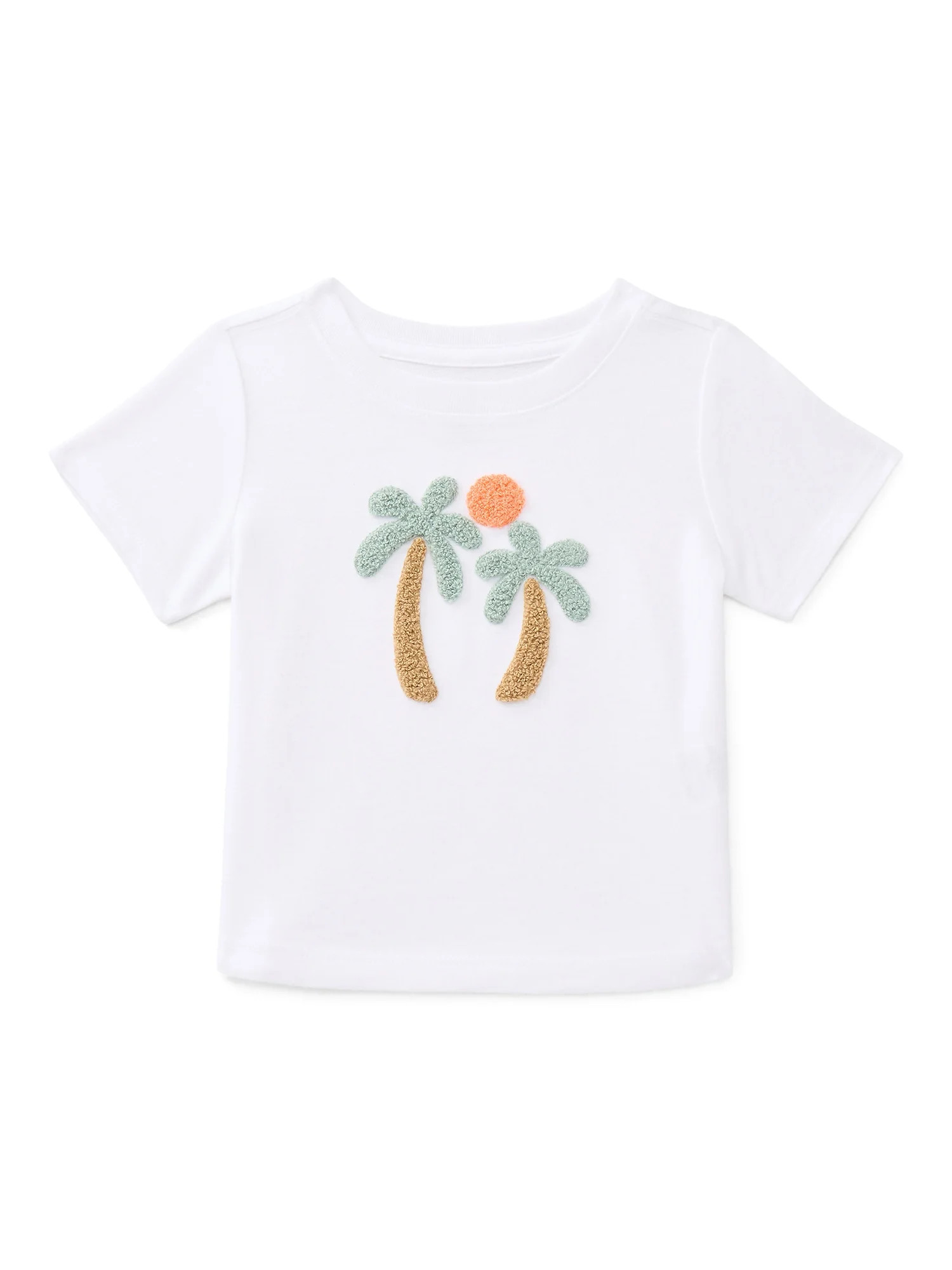 Wonder Nation Baby Boys Flocked Graphic Tee with Short Sleeves, Sizes 0M-24M | Walmart (US)