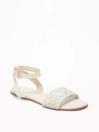 Faux-Leather Ankle-Strap Sandals for Women | Old Navy US