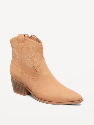 Faux Leather Western Boot | Old Navy (US)