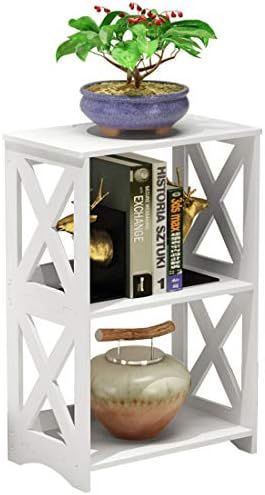 Rerii End Table, Side Table 2 Tier, Simple Bedside Nightstand, 2 Shelf Small Bookshelf Bookcase, ... | Amazon (US)