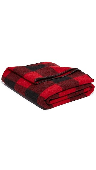 Woolrich Buffalo Check Blanket - Red | East Dane