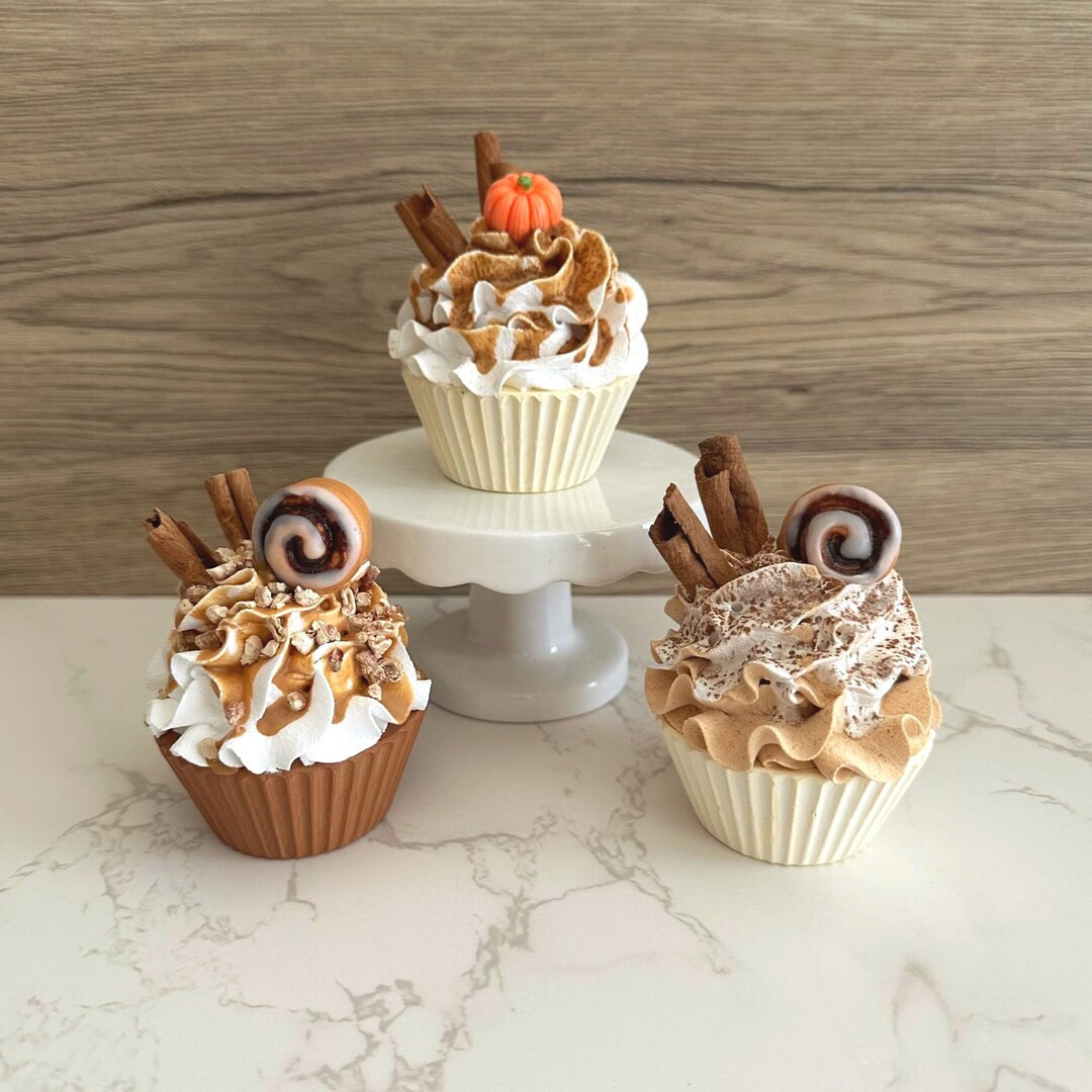 Cinnamon Roll or Pumpkin Spice Treat Cupcake - Etsy | Etsy (US)