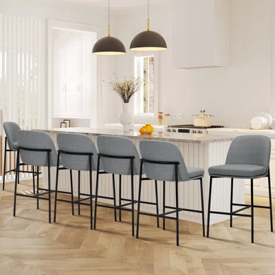 Upholstered Counter Stool with Metal Frame | Wayfair North America
