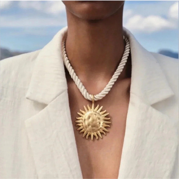 Zara Sun Cord Gold Necklace | Poshmark