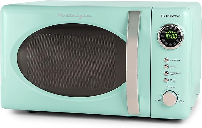 Nostalgia RMO7AQ Retro 0.7 Cu Ft 700-Watt Countertop Microwave Oven, 12 Pre Programmed Cooking Se... | Amazon (US)