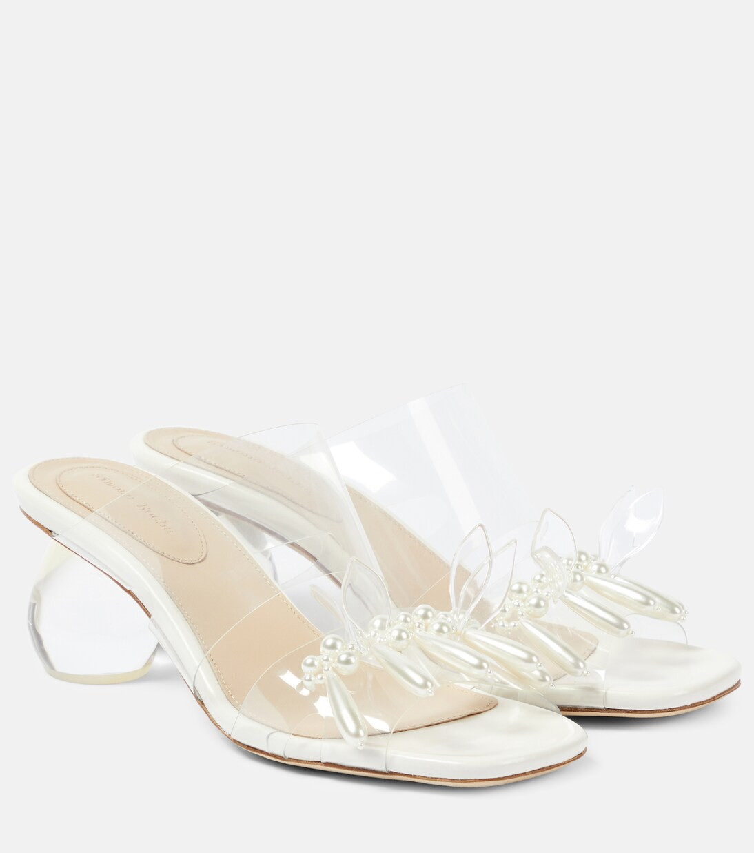 Faux pearl PVC mules | Mytheresa (UK)