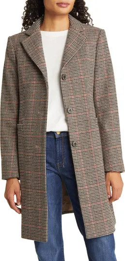 Lauren Ralph Lauren Houndstooth Check Coat | Nordstrom | Nordstrom