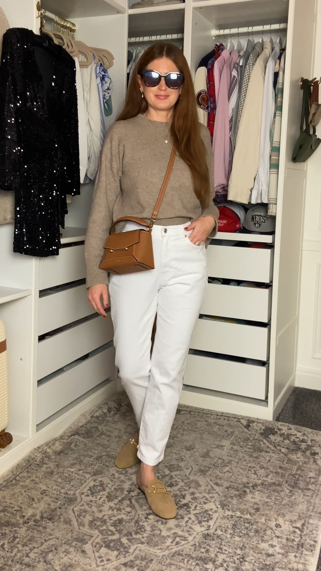 An elevated neutral look that goes anywhere, a classic beige crew neck with white jeans and tan accessories for a polished finish. Perfect for brunch, office days, or when you want to look put together with minimal effort. Affordable alternatives linked to suit every budget. #LTKAutumn Autumn outfits, white jeans, crew neck sweater, autumn knitwear 

#LTKOver40 #LTKSeasonal #LTKStyleTip