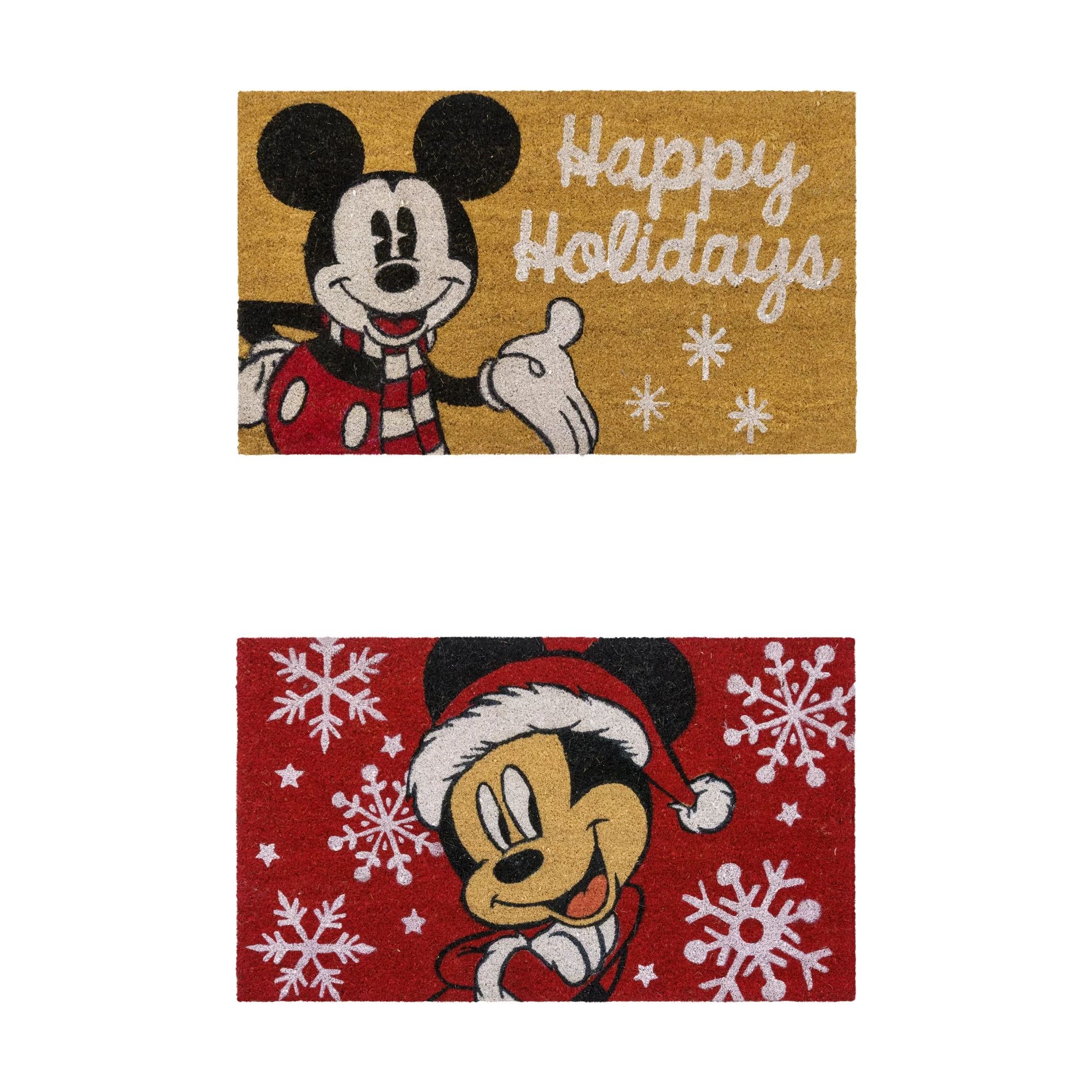 Disney Mickey Mouse Coir Mat, Christmas Red, 20"x34" 2 Pack | Walmart (US)