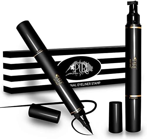 LA PURE Waterproof Eyeliner Stamp - 2 Wingliner Black Make Up Pens, Vamp Style Wing, Smudgeproof ... | Amazon (US)