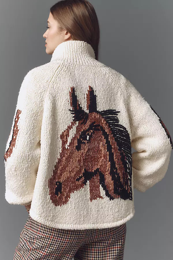 Western Horse Graphic Cardigan Sweater | Anthropologie (US)