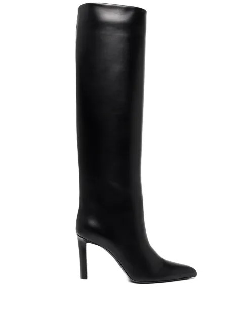 Saint Laurent Kidd knee-high Leather Boots - Farfetch | Farfetch Global