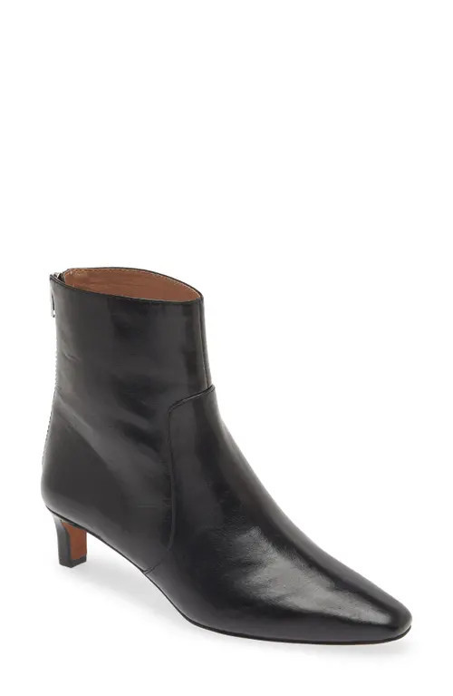 Madewell The Dimes Kitten Heel Boot in True Black at Nordstrom, Size 5 | Nordstrom