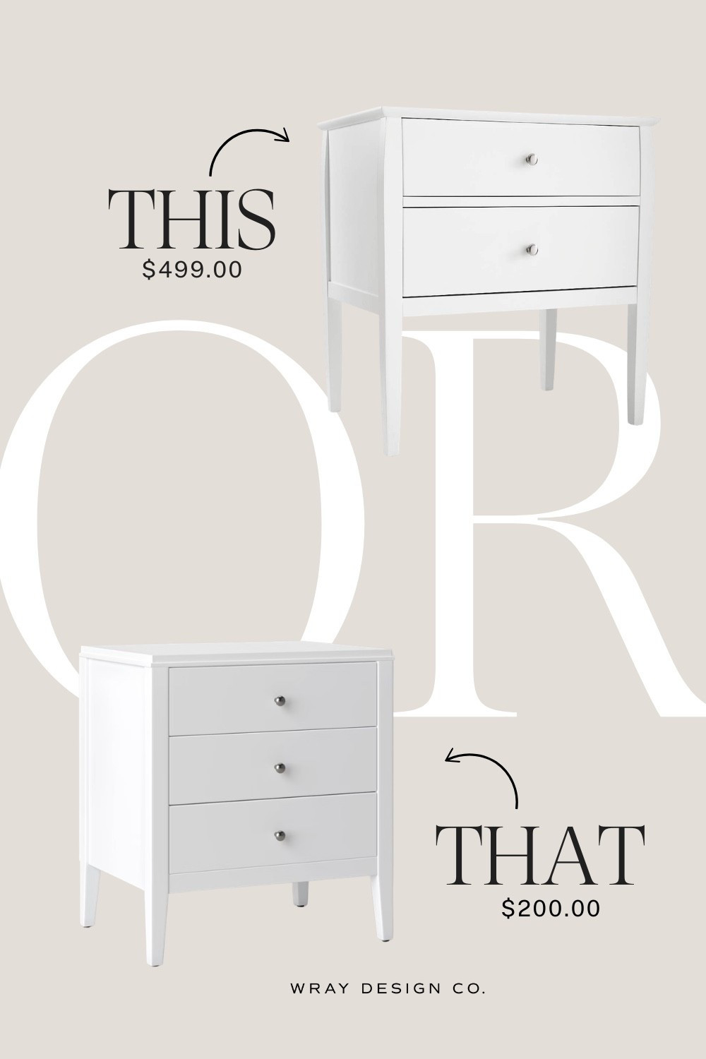 Your weekly look for less is here! Featuring a white nightstand with drawers. Will you splurge at Crate & Barrel or are you going to save at @Target? Let me know in the comments!

#LTKHome