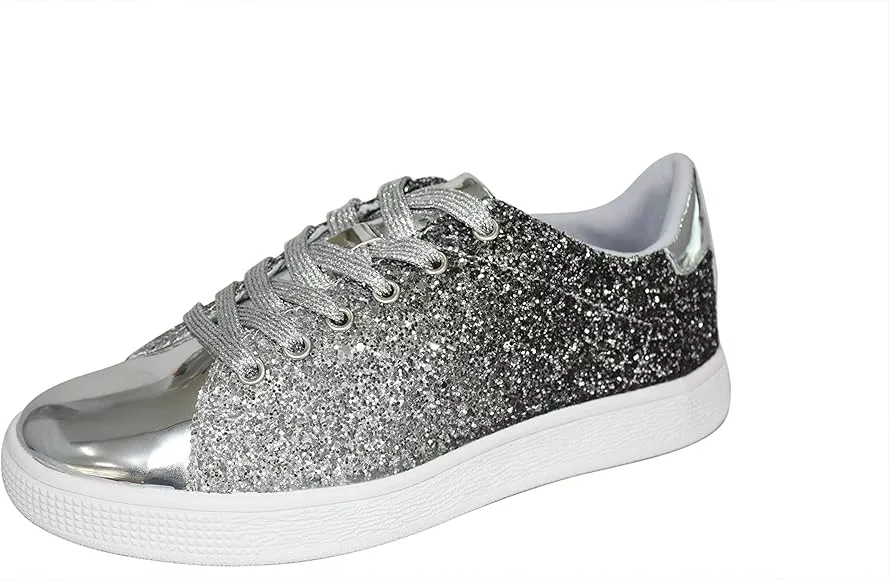 LUCKY STEP Glitter Sneakers Lace up curated on LTK