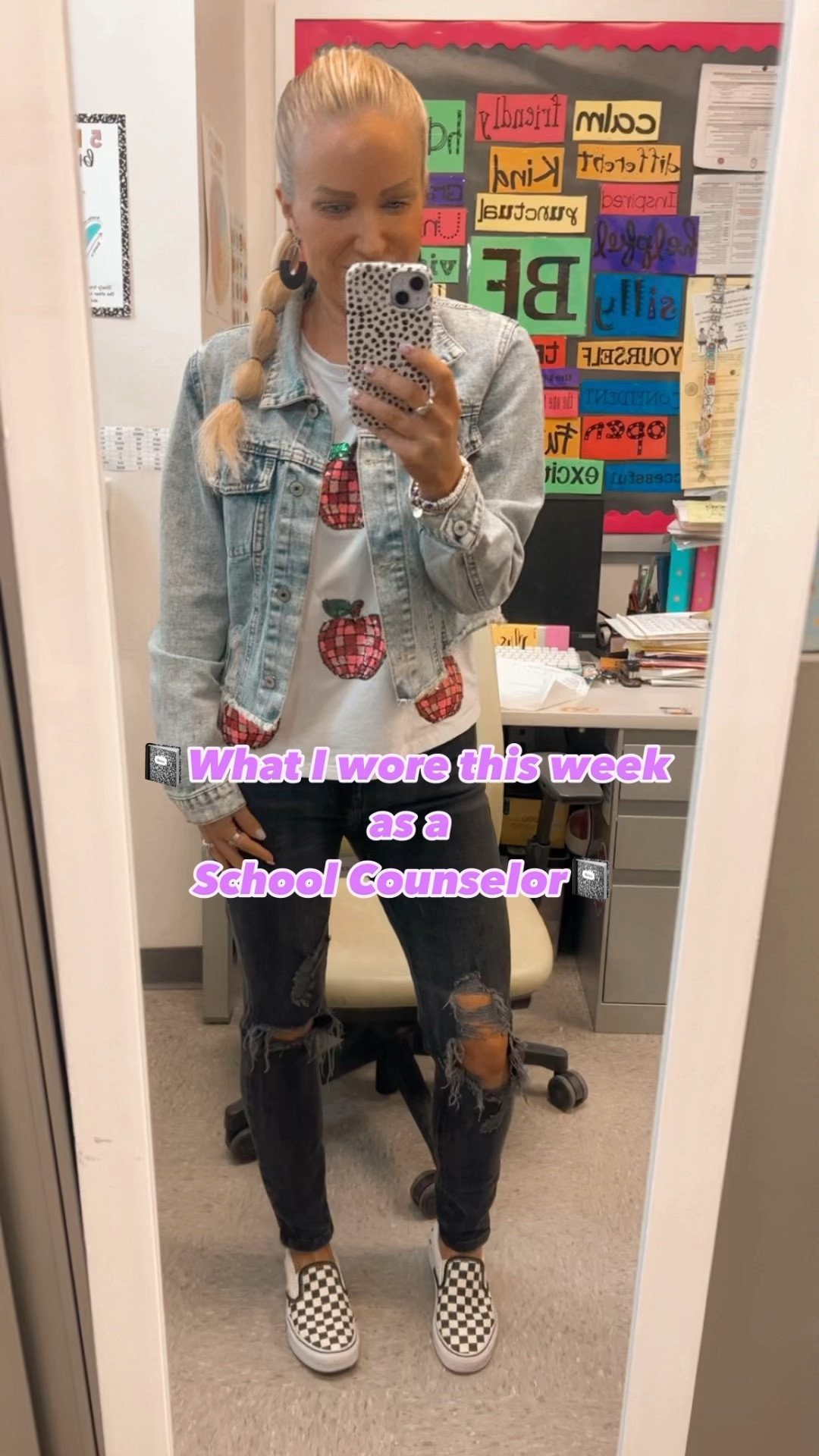 What I wore this week as a school counselor
Apple tee is from @reallyrexboutique on Instagram 

#LTKStyleTip #LTKShoeCrush #LTKOver40