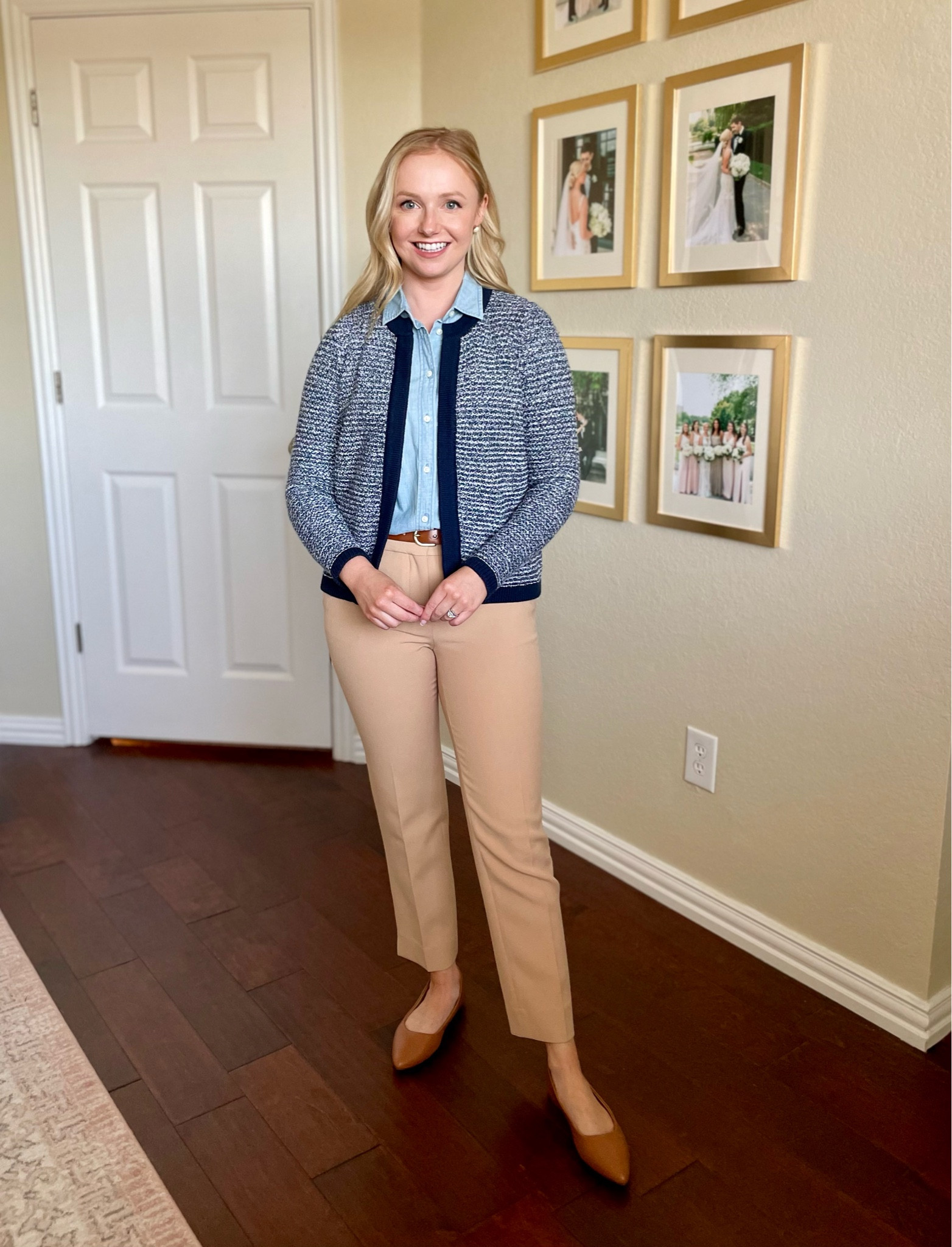 Teacher outfit idea! Wearing an XSP in sweater, XS in shirt and 2P in pants | workwear, teacher style, business casual 

#LTKSeasonal #LTKFind #LTKworkwear