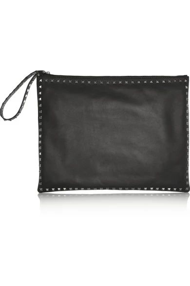 The Rockstud leather clutch | NET-A-PORTER (UK & EU)