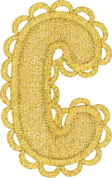 American Girl® Scalloped Gold Letter Patch | Stoney Clover Lane