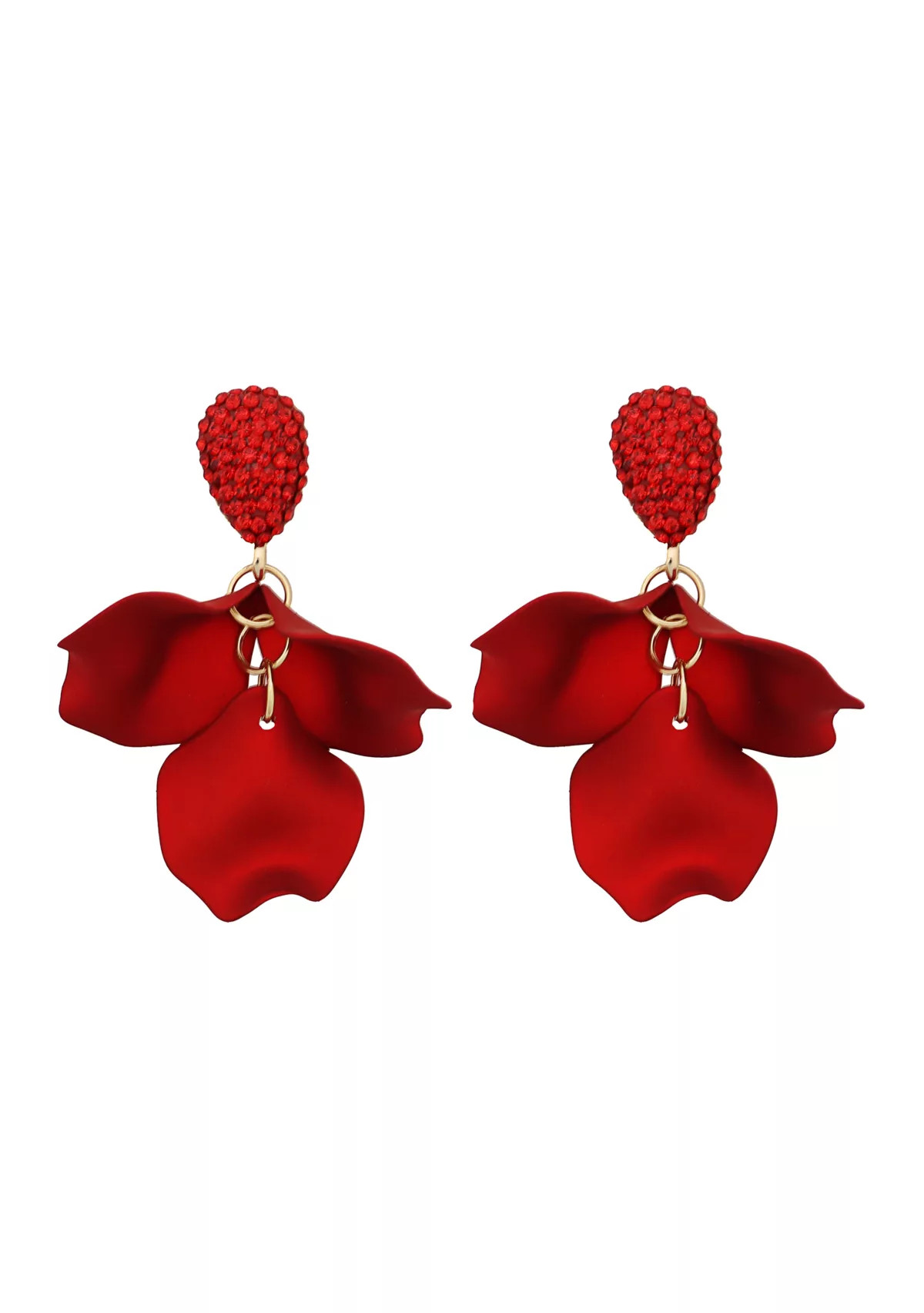 Crystal Drop Petal Earrings | Belk