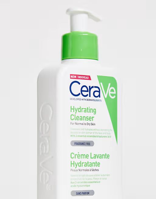 CeraVe hydrating hyaluronic acid plumping cleanser for normal to dry skin 236ml | ASOS (Global)