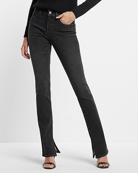 Mid Rise Washed Black Skyscraper Jeans | Express