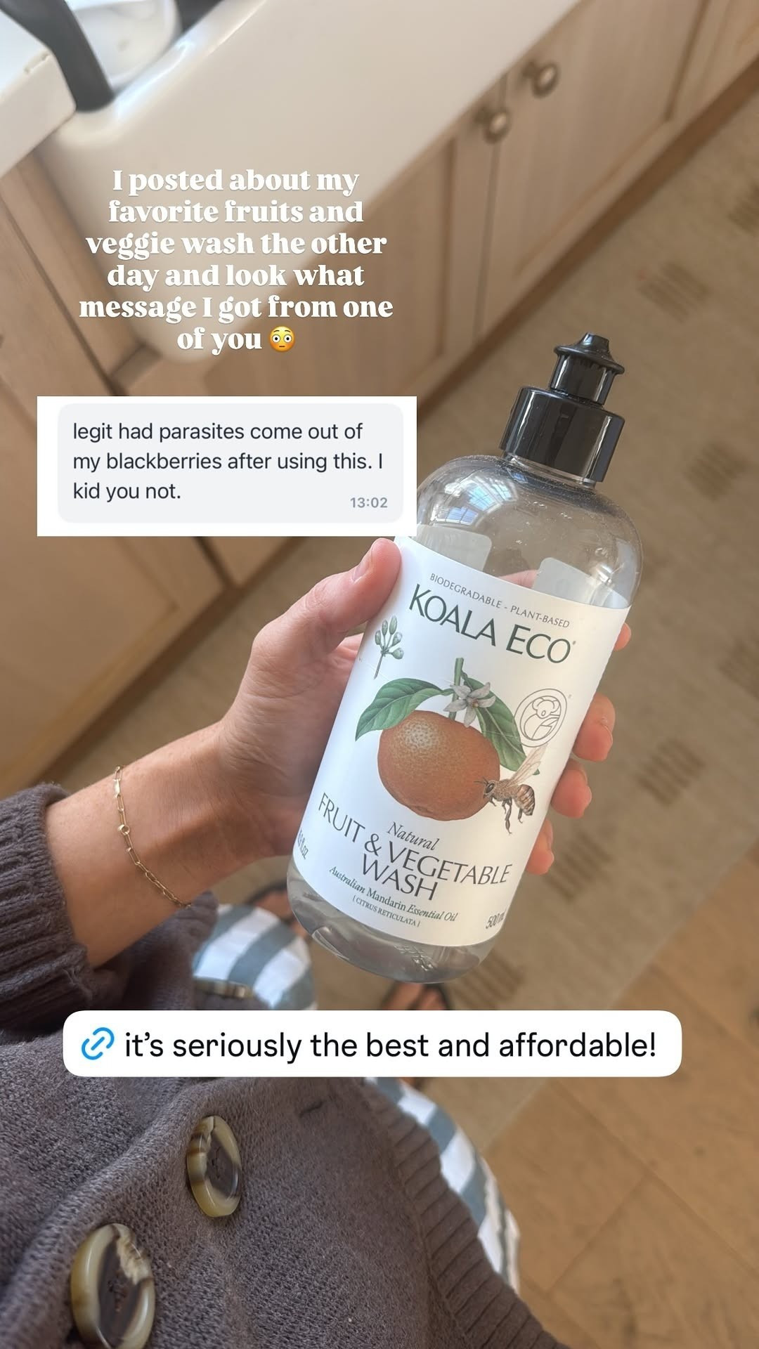 My favorite fruit and veggie wash. Had a follower message me and say that she found parasites in her blackberries after using it, so will be using it on all my fruit forever. Good thing its the best so affordable!!  

 #LTKfoodie #LTKHome