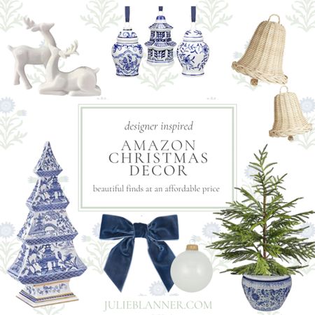 The prettiest Christmas decorations help your home sparkle with the joy of the holidays!

blue white Christmas, deer, rattan bells, ginger jar ornament, Christmas decor inspiration 

#LTKhome #LTKHoliday #LTKSeasonal