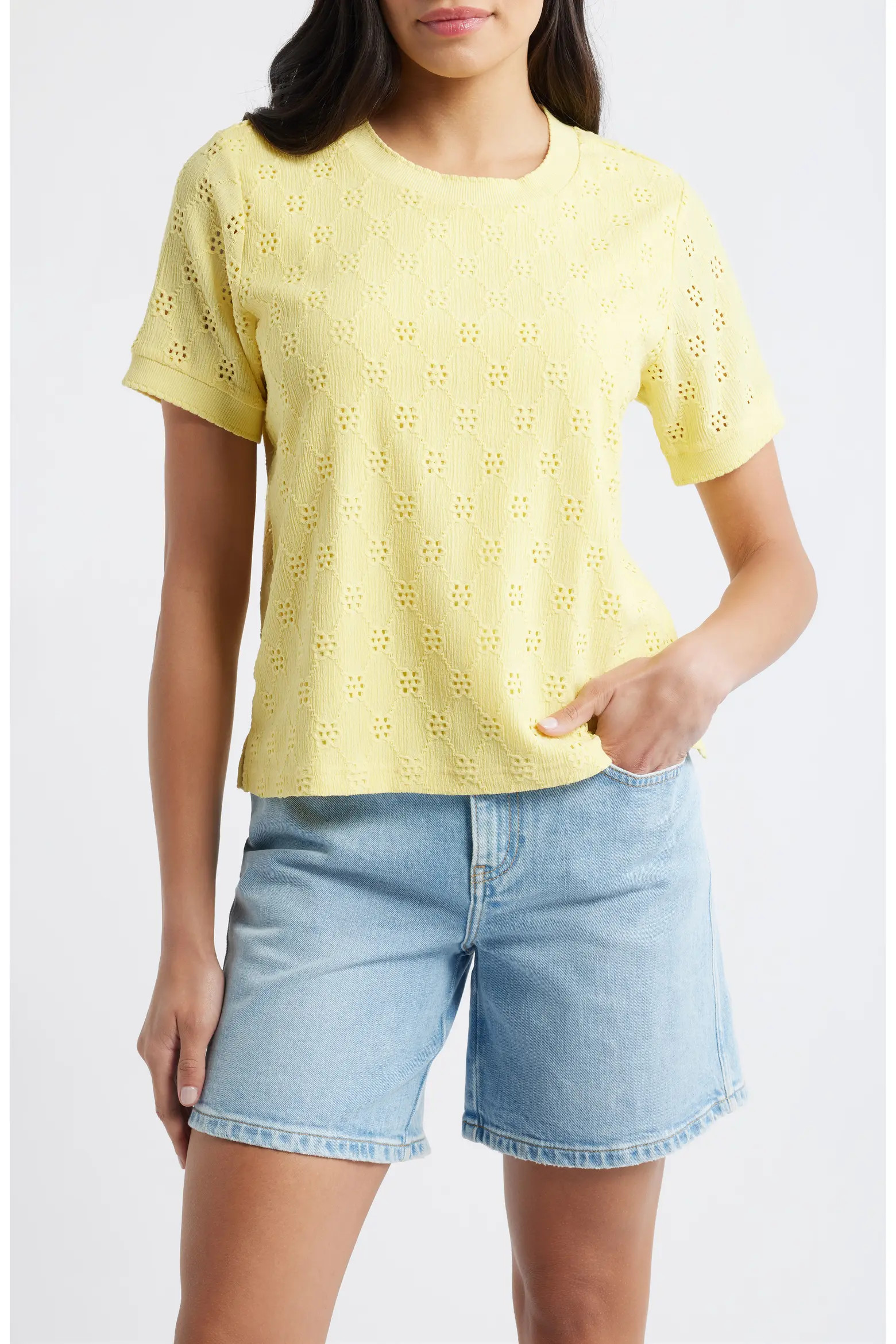 Eyelet T-Shirt (Women) | Nordstrom | Nordstrom