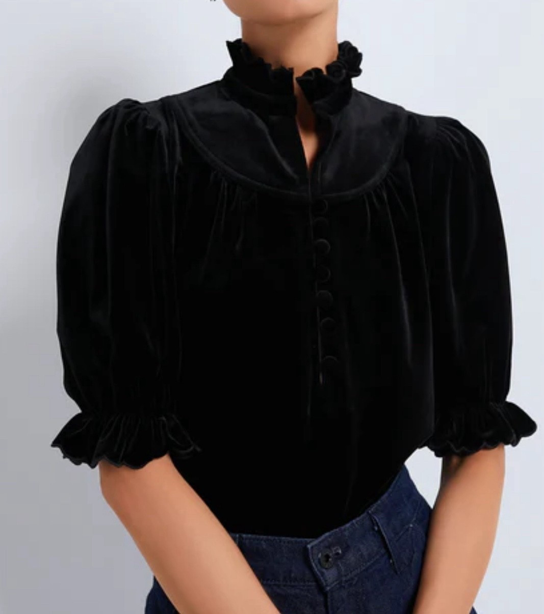 A chic velvet top with puff sleeves is holiday perfect!

#LTKOver40 #LTKStyleTip #LTKSeasonal