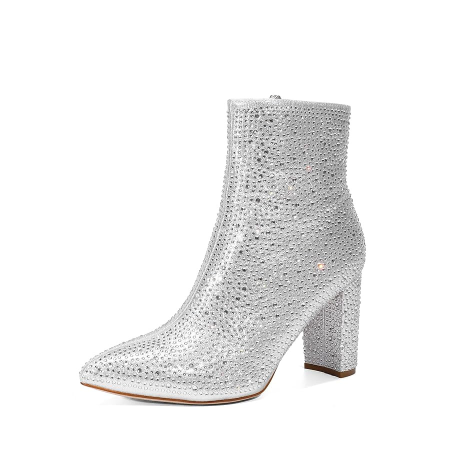 DREAM PAIRS Women's Chunky Heel Ankle Booties Pointed Toe Short Boots | Amazon (US)